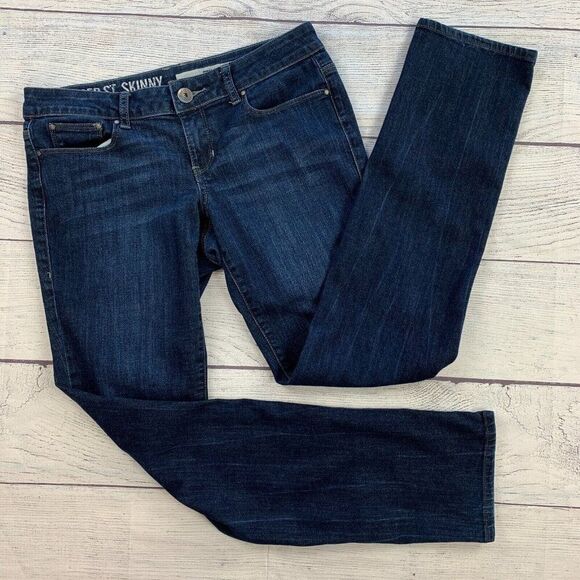 DKNY Jeans 10 30 Women's Low-Rise Dark Wash Mercer Straight Skinny Inseam 31.5" - Picture 1 of 10